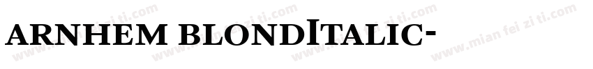 arnhem blondItalic字体转换